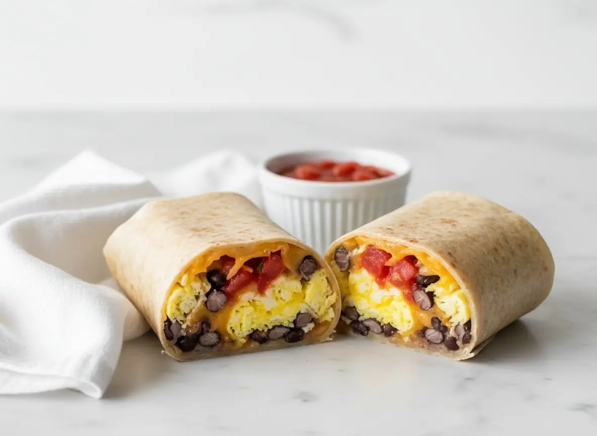Black Bean Chipotle Egg Scramble Burrito recipe