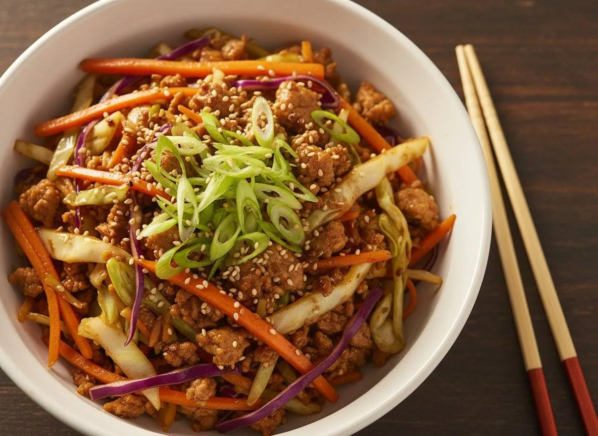Turkey Egg Roll in a Bowl with 48g Protein high-protein recipe