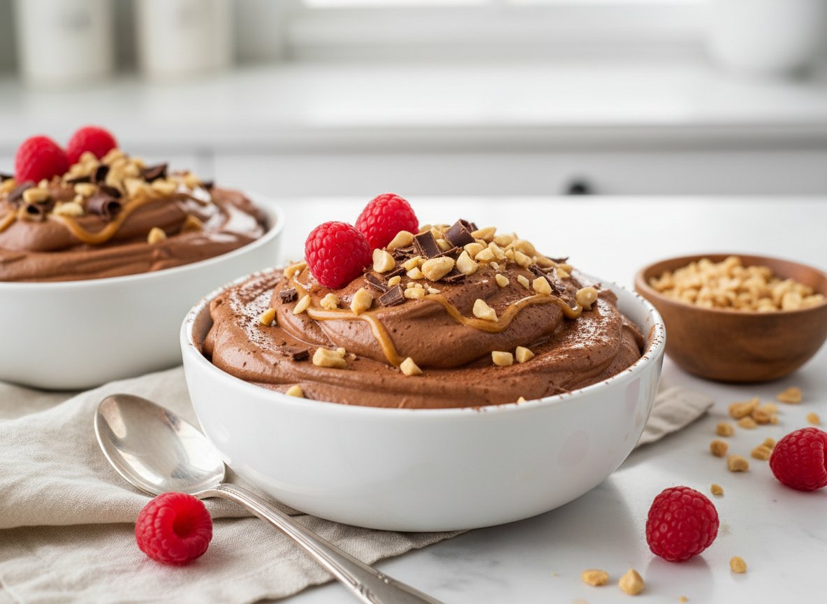 Chocolate Peanut Butter Yogurt Mousse