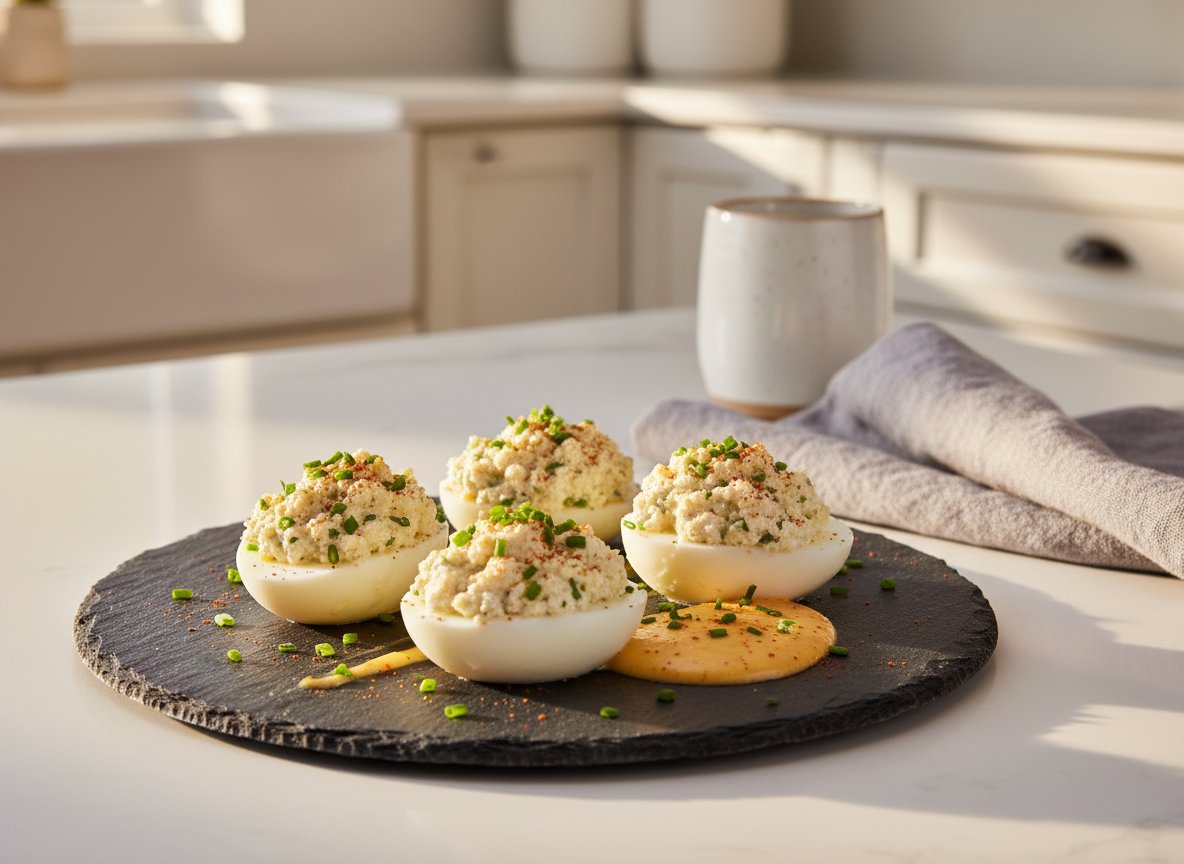 Cottage Cheese Deviled Eggs