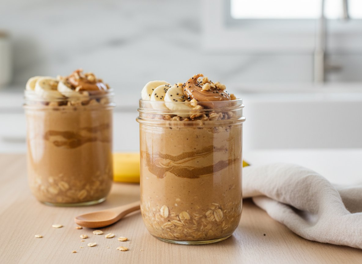 Peanut Butter Banana Overnight Oats