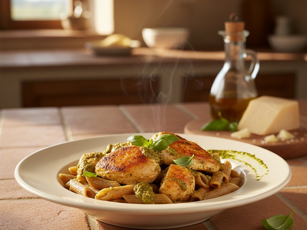 Pesto Chicken Pasta Bake